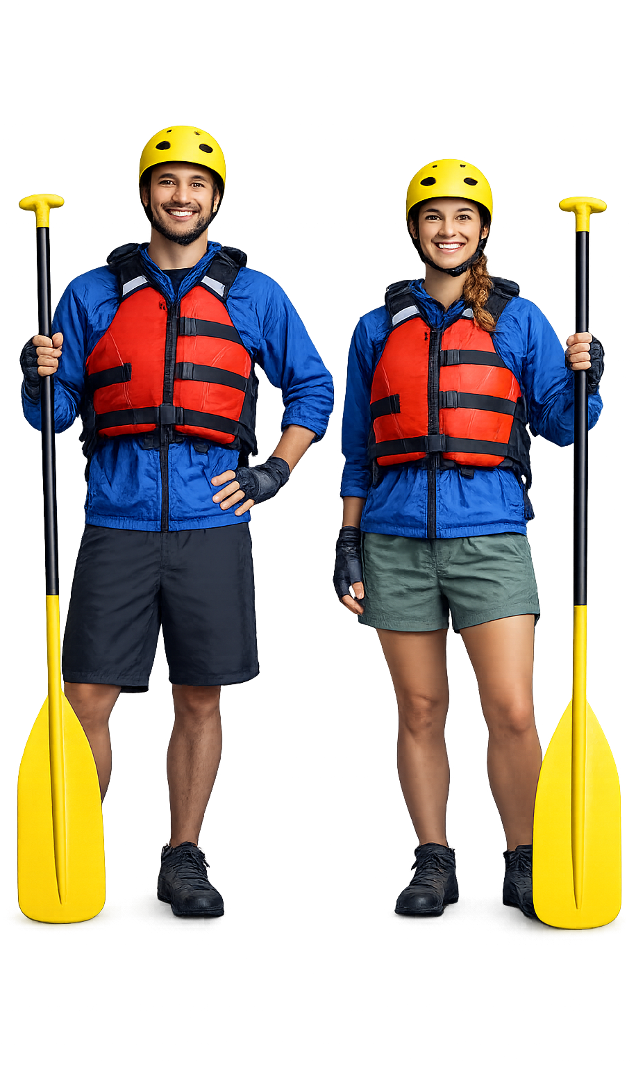 rafting yapan müşteriler